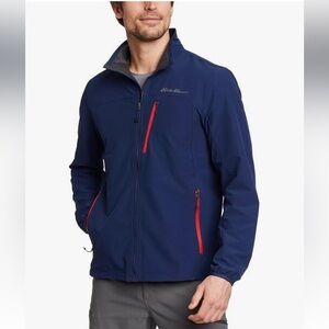 Eddie Bauer Men's Stratify 2.0 Jacket - Navy Blue and Red Size Tall XL